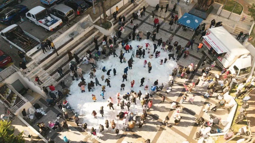 Balçova’da kar coşkusu