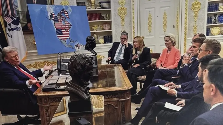 Trump’tan skandal paylaşım: Kanada, Venezuela ve Grönland'ı ABD'nin toprağı olarak gösterdi haberinin görseli