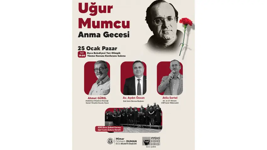 Buca'da Uğur Mumcu için anma gecesi düzenlenecek
