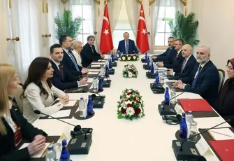 Cumhurbaşkanı Erdoğan, Balkan Barış Platformu'nun temsilcilerini kabul etti