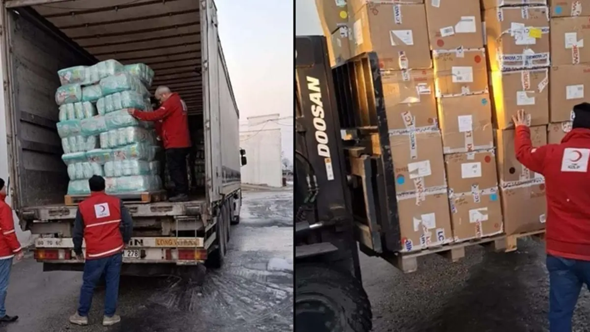 Türkiye'den Aynularab'a İnsani Yardım Eli: 11 Tır Yola Çıktı haberinin görseli
