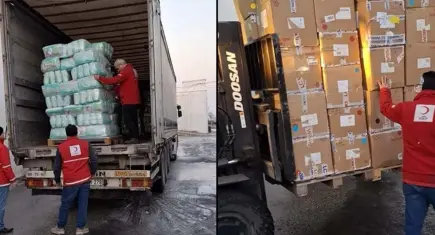 Türkiye'den Aynularab'a İnsani Yardım Eli: 11 Tır Yola Çıktı