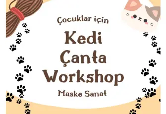 Çocuklar için kedi çanta Workshop’u Maske Sanat Tiyatro’da