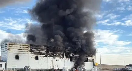 Enerji santralinde yangın alarmı