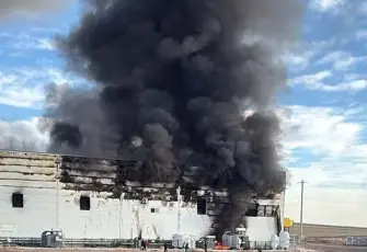 Enerji santralinde yangın alarmı