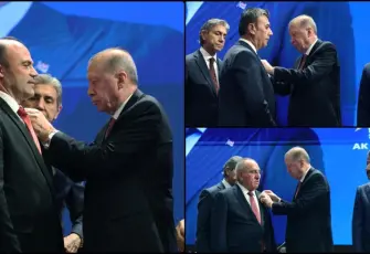 Rozetlerini Cumhurbaşkanı Erdoğan taktı: 4 belediye başkanı AK Parti’ye katıldı