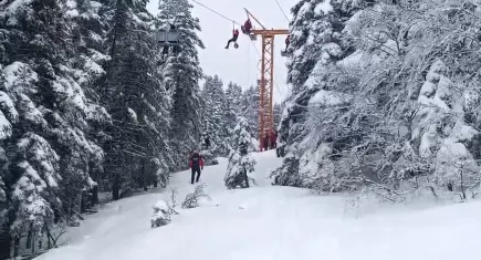 Uludağ’da telesiyej arızası: 51 tatilci mahsur kaldıkları yerden kurtarıldı