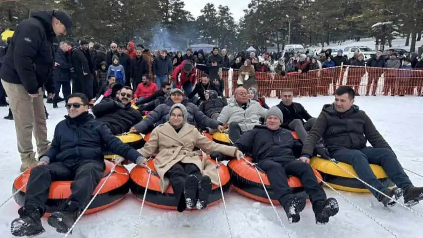 Eğriçimen Yaylası'nda ilk kez kış festivali gerçekleşti haberinin görseli