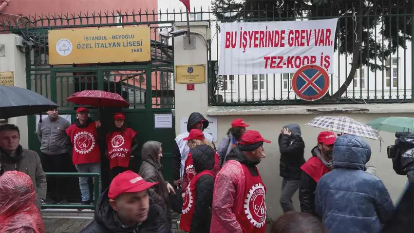 Özel İtalyan Lisesi'nde iş bırakma eylemi: 14 Türk öğretmenden grev kararı