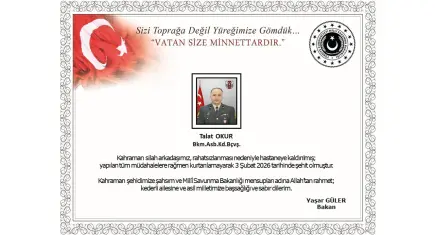 Hakkari’de rahatsızlanan astsubay şehit oldu