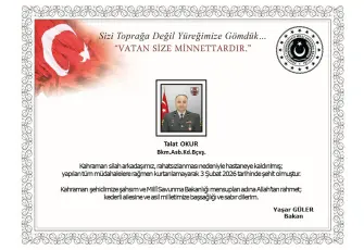 Hakkari’de rahatsızlanan astsubay şehit oldu