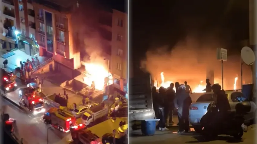 Kentsel dönüşüm binasında korkutan yangın: Mahalleliyi ıslık çalarak uyandırdı