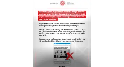 DMM’den epstein açıklaması