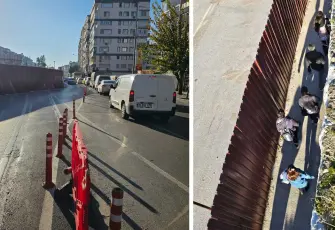 Üçyol’da inşaat çilesi: Yaya da sürücü de zor durumda