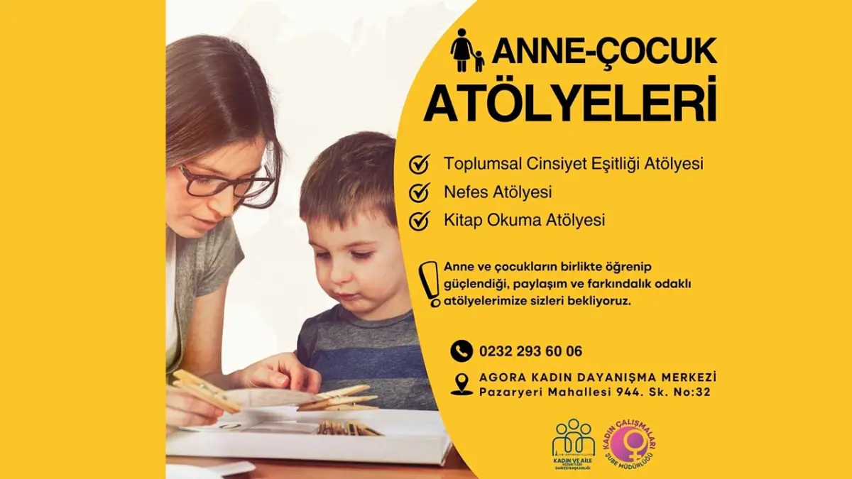 Anne ve çocuklara güç veren atölyeler hayata geçiriliyor haberinin görseli