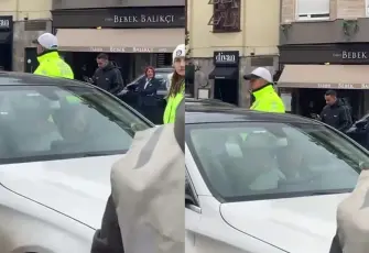 Bebek’te yolu kapatıp dans eden sürücü gözaltına alındı