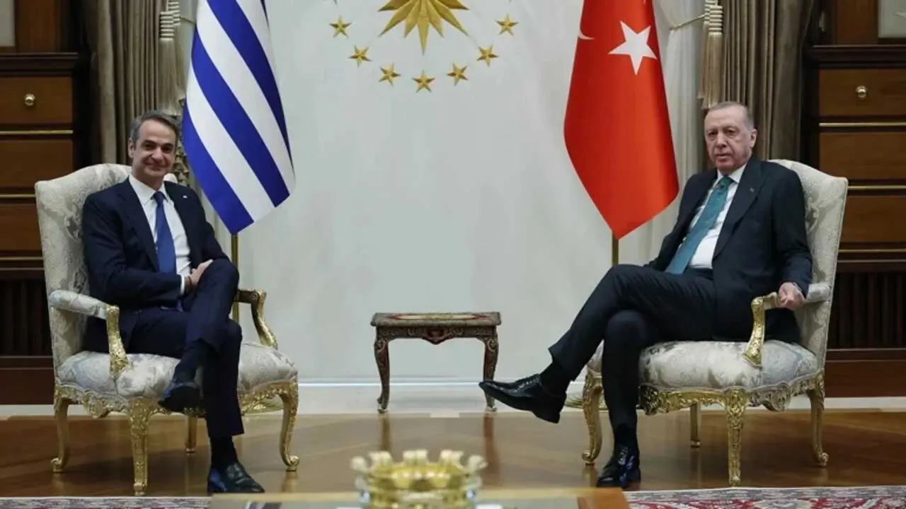 Cumhurbaşkanı Erdoğan, Miçotakis görüşmesi başladı