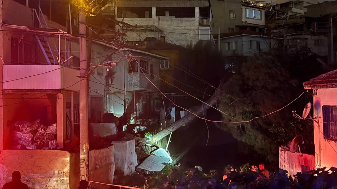 İzmir'de fırtına yangın çıkardı: Ağaç elektrik tellerinin üzerine devrildi!