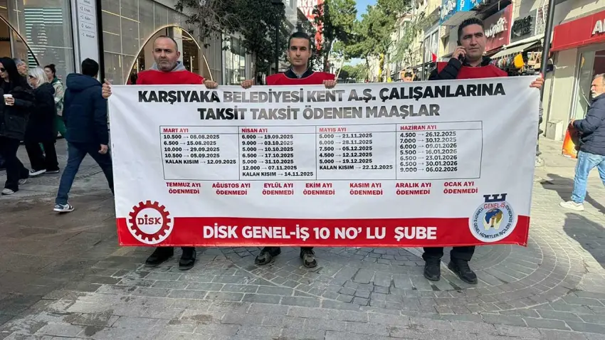 Karşıyaka Belediyesi işçileri yürüyüş yaptı, halktan destek istedi