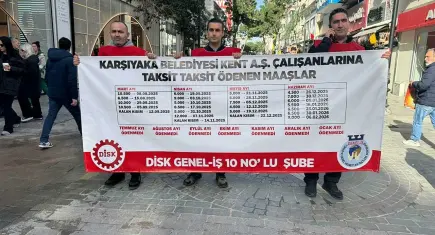 Karşıyaka Belediyesi işçileri yürüyüş yaptı, halktan destek istedi