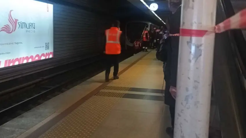 Konak metro istasyonunda intihar girişimi