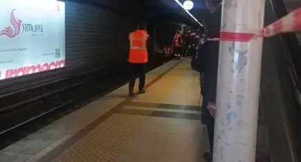 Konak metro istasyonunda intihar girişimi