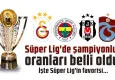 Yapay Zeka, Süper Lig şampiyonluk oranlarını güncelledi