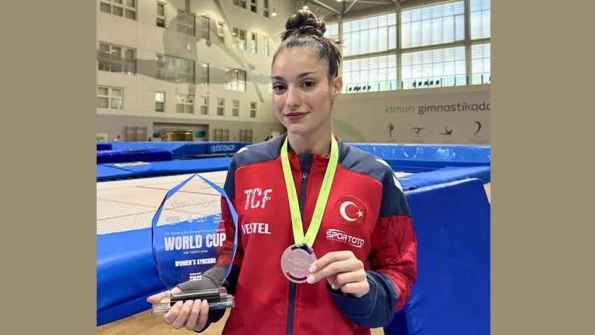 Trampolin cimnastikte İzmir imzası: Bakü’den iki madalya haberinin görseli
