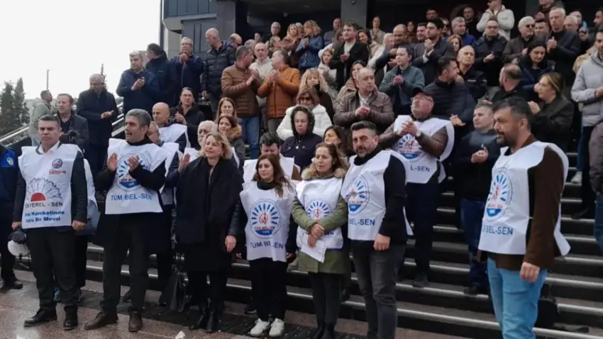 Buca Belediyesi’nde TİS alacakları için tam gün iş bırakma eylemi haberinin görseli