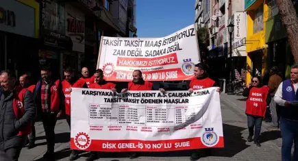Karşıyaka Belediyesi işçileri maaşlarını istiyor