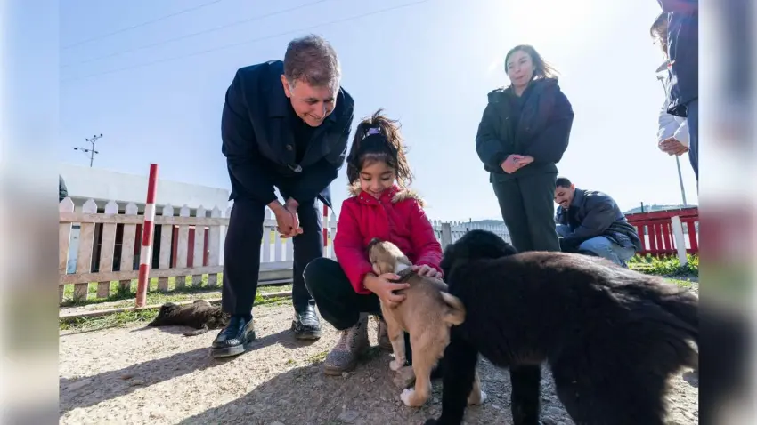 Başkan Tugay’dan Pako bakımevi ziyareti: Sahipsiz tek hayvan kalmasın haberinin görseli