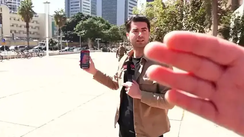 Tel Aviv’de gözaltına alınan CNN Türk ekibi serbest bırakıldı haberinin görseli