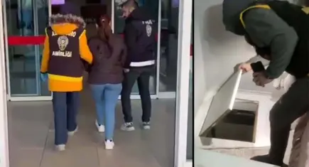 İzmir haber: 34 yıl hapis cezası bulunan kadın yatağın altındaki bölmede yakalandı