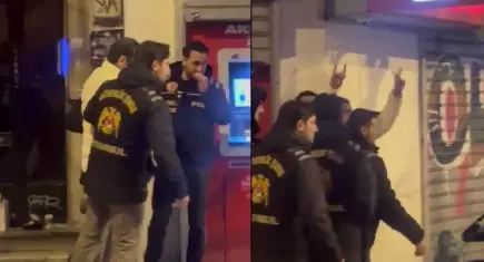 Taksim’de Feminist Gece Yürüyüşü sırasında oyuncu Ufuk Bayraktar’a polis müdahalesi