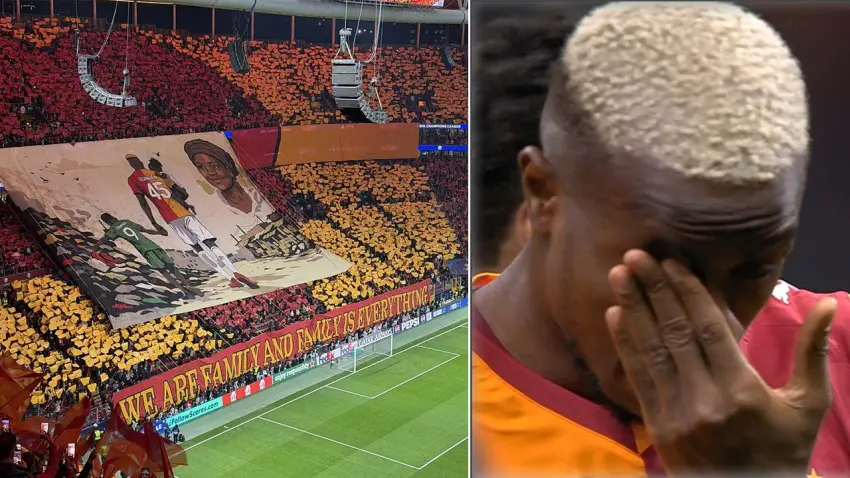 Galatasaray taraftarından Victor Osimhen'i ağlatan koreografi haberinin görseli