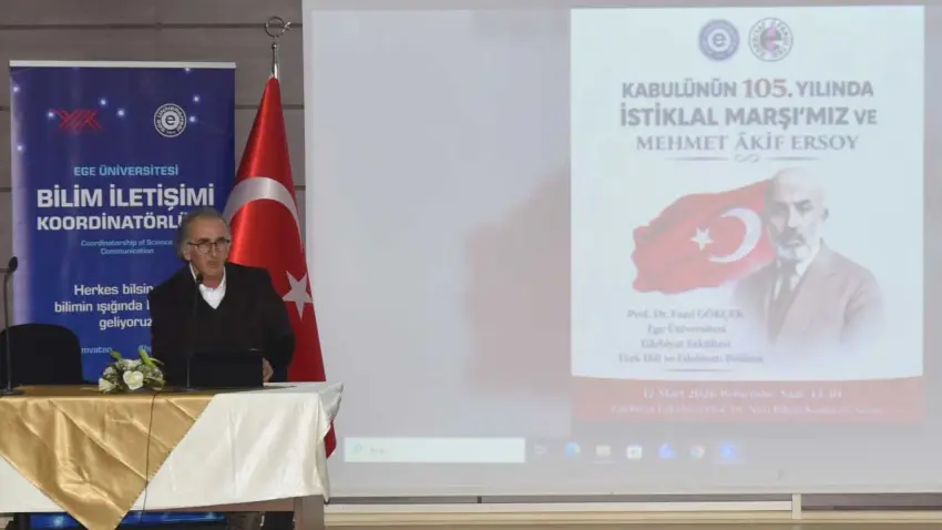 EÜ’de İstiklal Marşı ve Mehmet Akif Ersoy anıldı haberinin görseli