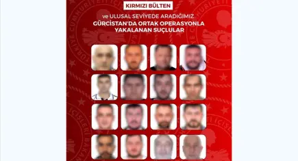 Gürcistan’da ortak operasyon: Kırmızı bültenle aranan 13 kişi yakalandı
