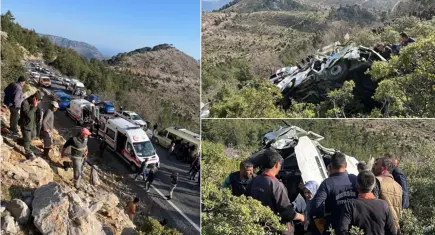 Mersin’de kaza: İşçi servisi uçuruma yuvarlandı! Ölü ve yaralılar var