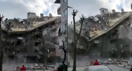 Avcılar’da kentsel dönüşüm kapsamındaki bina yıkım sırasında çöktü