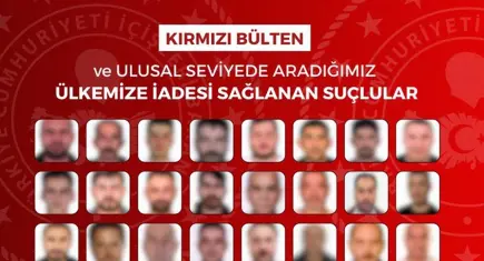 Suçlulara kaçacak yer yok:32 kırmızı bültenli suçlu yakalandı