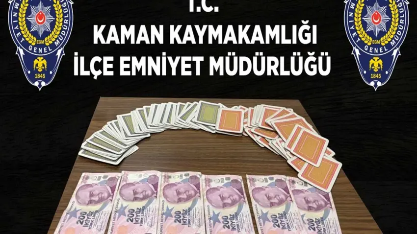 Kırşehir’de kumar operasyonu: 10 kişiye yaklaşık 100 bin TL ceza!