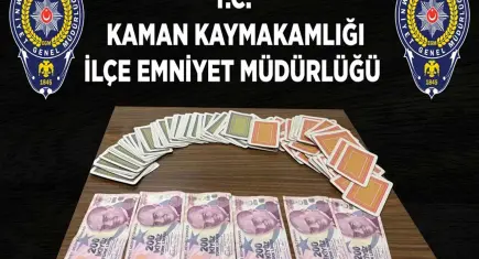 Kırşehir’de kumar operasyonu: 10 kişiye yaklaşık 100 bin TL ceza!