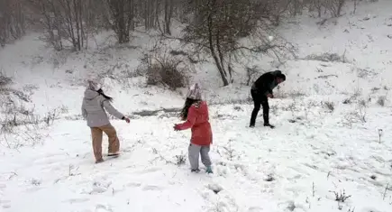 Tekirdağ’da çifte bayram:İzmir'den gelenler kar keyfi yaşadı