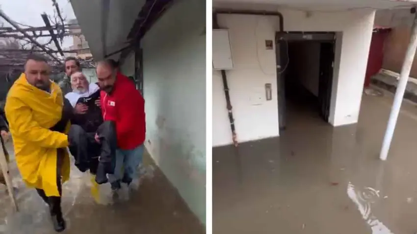 Hatay'da sağanak: Evlerinde mahsur kalanlar kurtarıldı haberinin görseli