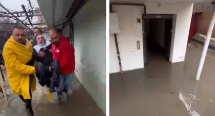 Hatay'da sağanak: Evlerinde mahsur kalanlar kurtarıldı