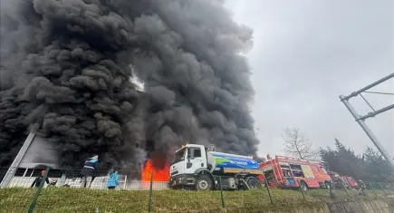 Trabzon’da fındık fabrikasında yangın