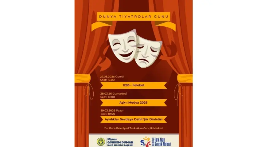 Buca’da Dünya Tiyatrolar Günü coşkusu haberinin görseli
