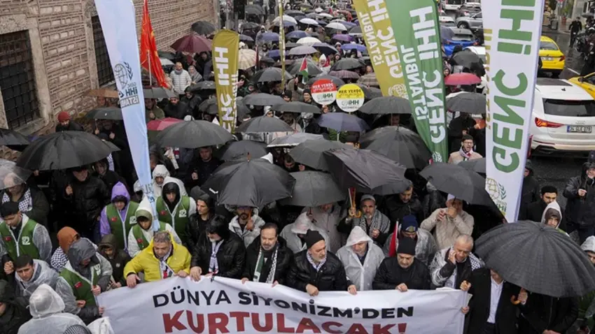 İstanbul’da dev Filistin yürüyüşü haberinin görseli