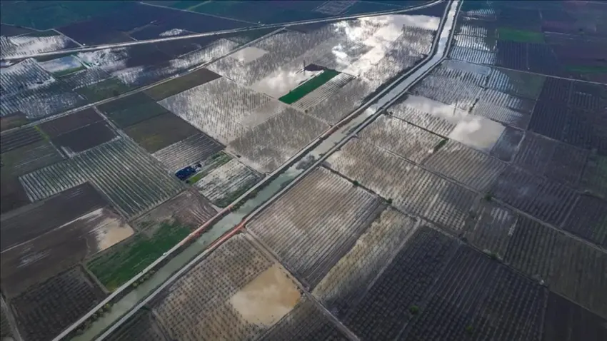 Bursa’daki sağanak nedeniyle Gürsu Ovası sular altında kaldı haberinin görseli