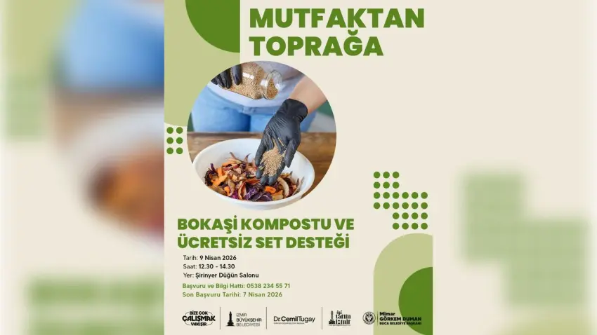 Buca’da mutfak atıkları toprağa hayat verecek: "Bokaşi Kompostu" eğitimi Başlıyor haberinin görseli